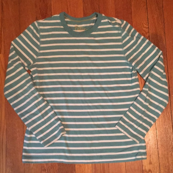 Boden 💙 Lands End boys sz 10 11 12 striped shirts - Picture 2 of 3